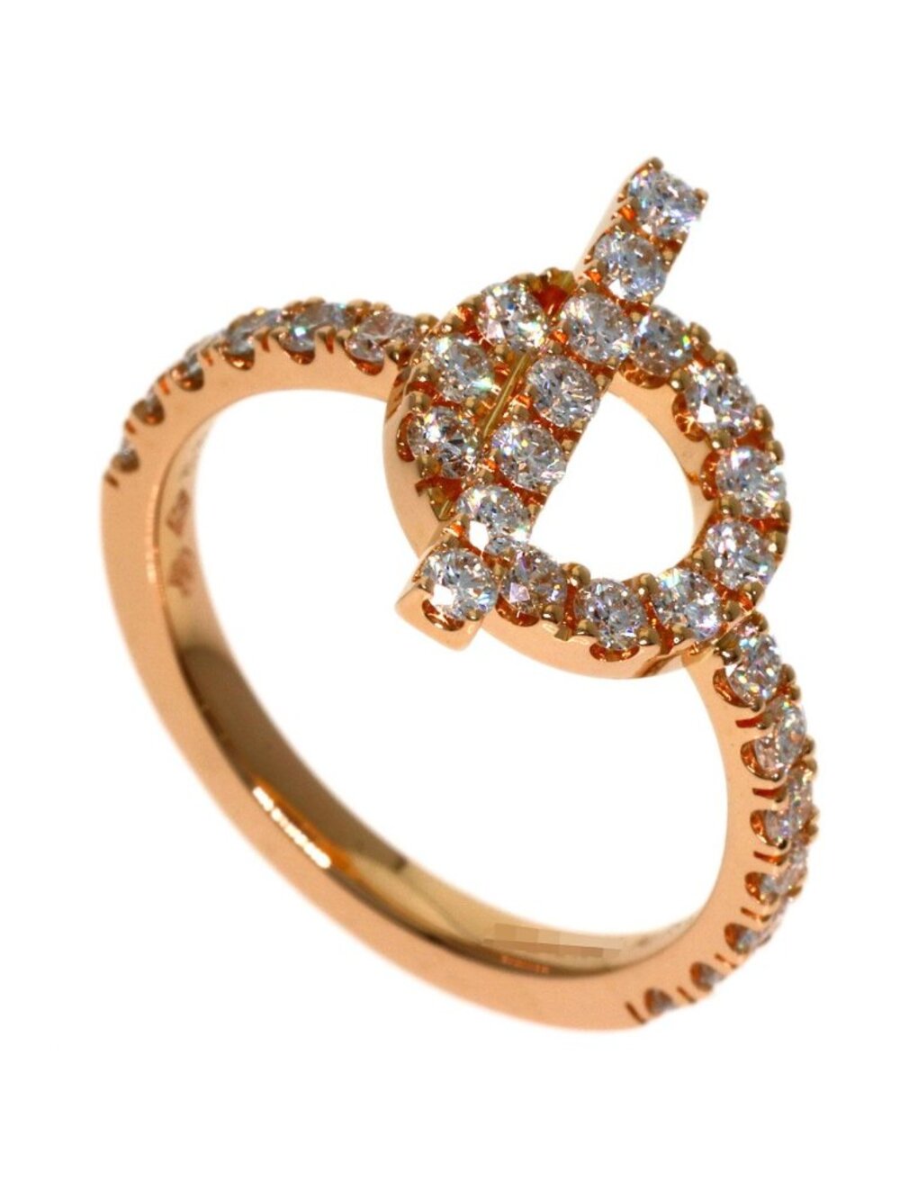 Hermes Finesse Diamond 52 Ring 18k Pink Gold